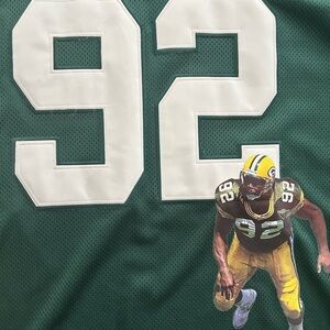 Reggie White Packers Football Jersey with Player Graphic